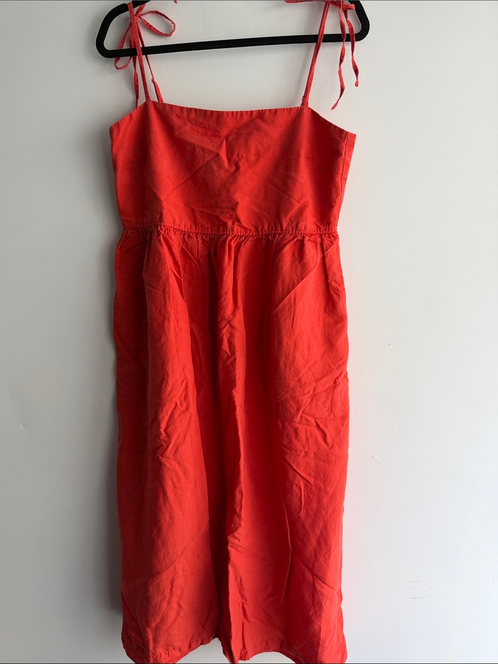 Tie-Shoulder Red Sundress